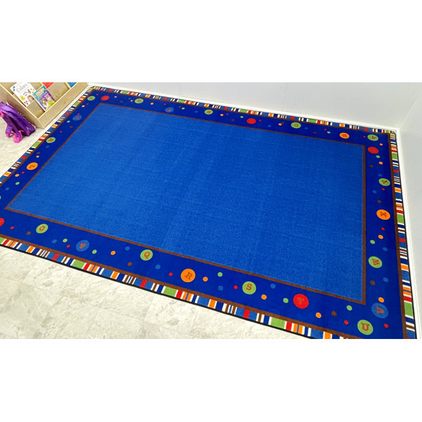 Kid Carpet Tufted Performance Blue/Yellow/Green Rug Wayfair